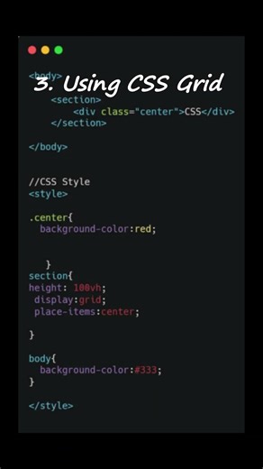 Best Ways To Center A Div in CSS #css #shorts #codingtutorials