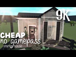 9k Cheap no gamepass realistic small house starter house tutorial || Roblox , Bloxburg ||