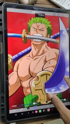 🔥Epic Zoro Drawing 🔥- One Piece Art Process! #zoro #art #onepiece #zoroluffy #anime #animeart