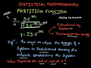 PARTITION FUNCTION | STATISTICAL THERMODYNAMICS