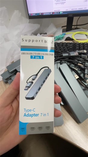 7 in 1 docking station,high compatibility with nice package #dockingstation #usbhub #usbextension #expansion #fyp