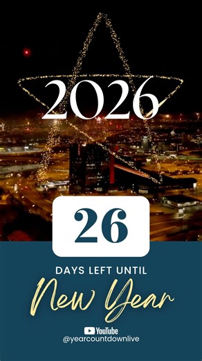 5th December 2025 | 26 Days Left for New Year 2026 | Year Countdown Live #happynewyear #newyear2026