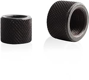Mastex Thread Protector, 2 Pcs of Thread Protector 1/2x28 and 5/8x24, for Most .22LR .223 & 5.56.Black.
