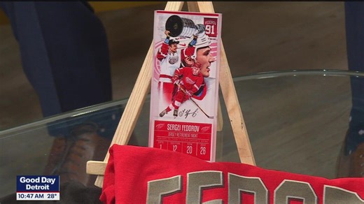 The Detroit Red Wings are retiring Sergei Fedorov’s No. 91 jersey