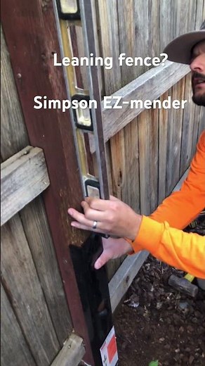 Leaning fence repair. Simpson EZ-mender #construction #diy #fence
