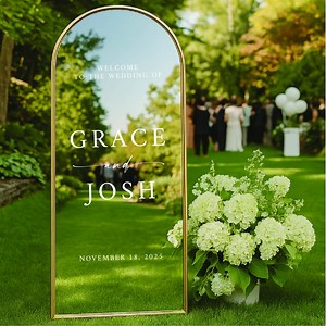 Welcome to Our Wedding Mirror Sign Custom Mirror Decal for Wedding Reception - Etsy Australia