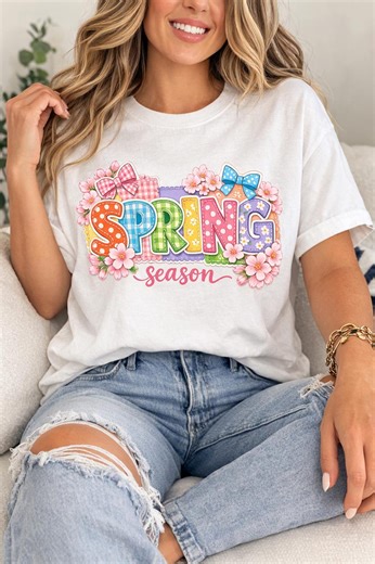 Spring Season PNG T-shirt Design, Cute Spring Floral Bow PNG Graphic, Easter Spring Sublimation PNG Download - Etsy
