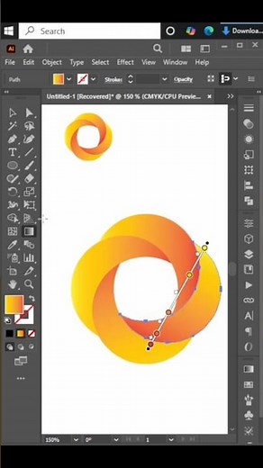 How to Create Gradient Rotate Logo in illustrator #logo #illustrator #shorts
