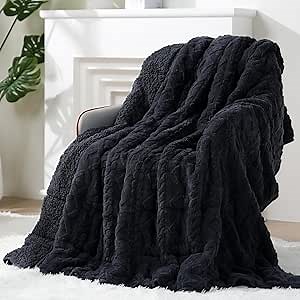 Super Fuzzy Soft Sherpa Fleece Weighted Blanket, 15 lbs Dual Sided Fluffy Heavy Weighted Blankets for Adults - No Bunching with Double Layers of Soft Inner Lining (48"x 72", 15 Pounds)