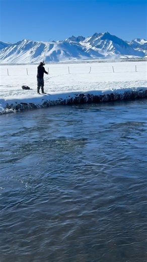 Luke kinney on Instagram: "Andrew @andrewharner bagging a real beauty today! This was his first time winter fly fishing and his personal best fish. She put up a hell of a fight, well done brother 🙌 stoked for you. What it’s all about! Perfect weather and company today on the Upper Owens with Carl and Andrew. Fish are spread out so we had to work hard for a few good ones but all of them were quality. Nymphing under the indicator or tight line is the way to get into em right now. Cover water, sta
