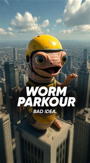 Worm parkour in the city🪱💨 #parkour #animation