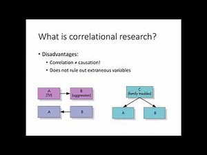 Social Psychology - Lecture 2 - Part 3 - Correlational Research
