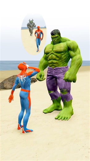 INCREDIBLE HULK SAVES SPIDERMAN FROM VENOM #gta #gta5 #shorts #gaming