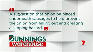 42K views · 203 reactions | The traditional weekend sausage sizzle at Bunnings has hit a snag with debate raging over what goes in first - the sausage or the onion? www.7plus.com.au/news #7News | 7NEWS Melbourne | Facebook