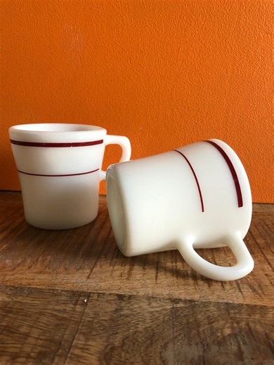 Vintage Pyrex Restaurantware Mug, Red Ruby Band Tableware - Etsy Canada