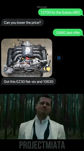 ProjectMiata on Instagram: "The Subaru BRZ is praised for its lightweight chassis, balance, and rear-wheel-drive purity. The EZ30 is a naturally aspirated 3.0L Subaru flat-six, known for smooth delivery and a distinctive exhaust note. Swapping an EZ30 into a BRZ preserves the car’s balance while adding character and power without forced induction. “Damn It’s a Good Deal” reflects how this swap enhances feel, sound, and engagement — not just numbers. #SubaruBRZ #EZ30 #FlatSix #DamnItsAGoodDeal #C