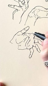 Hand study (from reference) #freehanddrawing #pendrawing #drawing
