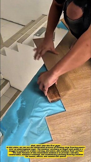 Amazing Floating Vinyl Flooring Installation Technique | Fast and Precise Flooring Method.