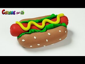 DIY How to make a Hot Dog  | art and craft | Clay Art Modeling for Kids - Videos For Kids
