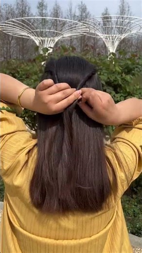 Elegant Half-Up Hair Style 💫 Easy Clip Hairstyle Tutorial for Stunning Everyday Look 💖