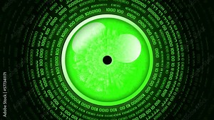 Cyber Eye With Streaming Code Animation. Future Technology Concept. 4K