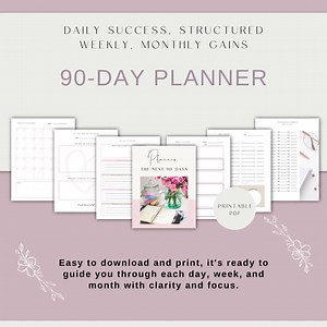 90-day Goal Planner: Business, Health, Personal Tracker (PDF) - Etsy UK