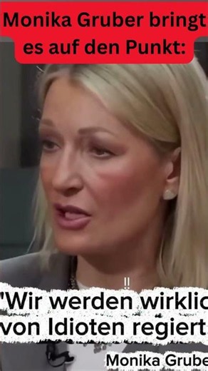 💯Monika Gruber hits the nail on the head: "We are being ruled by idiots!" 🥴#politicalsatire