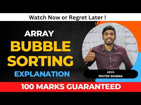Bubble sort in icse class 10 java Prateik Sharma by Java