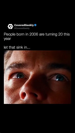 CoveredGeekly on Instagram: "😵‍💫 Inception is built around the idea of time slipping away faster than you expect, constantly pulling characters into moments of sudden realization. The film uses those wake up scenes to emphasize how disorienting it can feel to snap back into reality after losing track of time. Leonardo DiCaprio waking up on the plane perfectly captures that shock. Pairing it with the fact that people born in 2006 are turning 20 creates the same jarring feeling, like reality jus