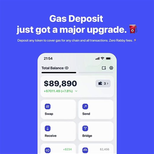 Otra actualización más en la Rabby WalletHoy acaban de lanzar en la versión móvil el Gas DepositSe trata de un servicio que permite depositar cualquier token para cubrir el gas de cualquier red y con cualquier transaccionAdemás, viene con zero feesYo ya lo he utilizado en muchas ocasiones desde la extensión y es una maravilla porque NUNCA te quedas pendiente de confirmar un movimientoAún recuerdo antes cuando te quedabas sin gas cómo tenías que ir al bridge y ver que ruta era la mejor para fonde