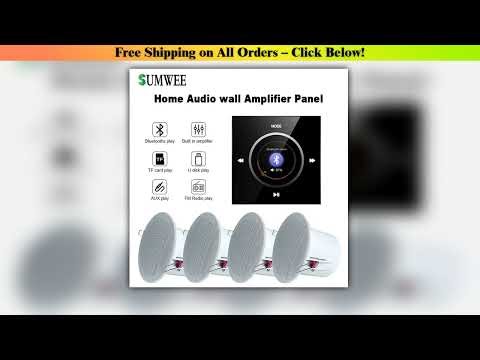 Bluetooth Audio Wall Amplifiers Volume Control panel USB/AUX TF Inputs music player sound ceiling