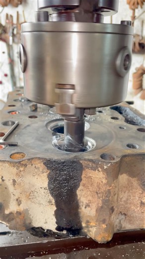 Engine Head Valve boring #shorts