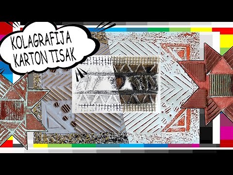 KOLAGRAFIJA- KARTON TISAK /collagraphy - carboard print likovni123