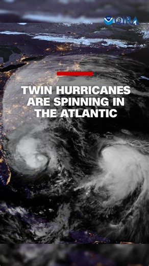 208K views · 2K reactions | It's a rare sight: Hurricanes Imelda and Humberto are churning off the US East Coast, separated from each other by only 450 miles. This is the closest a pair of hurricanes have been to each other in more than 50 years of satellite observations. Read more: https://cnn.it/3IDkcHq | CNN | Facebook