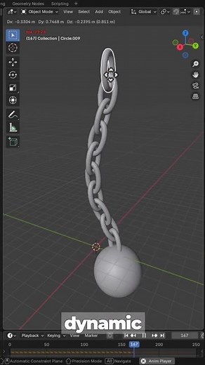 Stop Animating Chains Manually 🤯 #blender #blendertips #3dmodeling #blenderbeginner