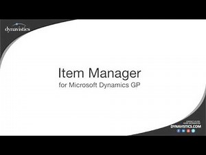 Copy Inventory Items in Dynamics GP - Item Manager