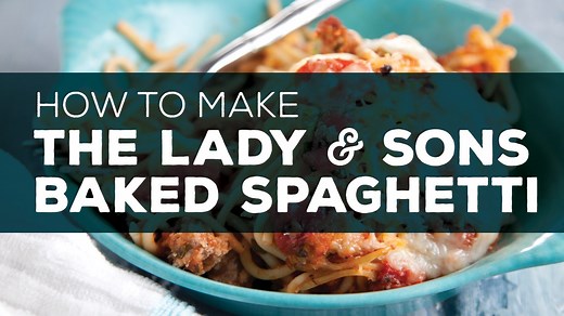 Who couldn't use more easy family meal recipes? Well, I've got a good one for ya with The Lady & Sons Baked Spaghetti! Watch this classic Paula's Home Cooking clip now and then get the full recipe here: https://www.pauladeen.com/recipe/the-lady-sons-baked-spaghetti/ | Paula Deen