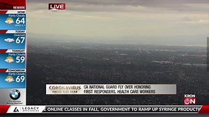 41K views · 1.1K reactions | THANK YOU ❤️: The California National Guard took to the friendly Bay Area skies this morning to show some love to health care workers and first responders battling from the frontlines during the ongoing coronavirus pandemic. See the full video in the story here: https://bit.ly/3fKXbiu | KRON 4 News | Facebook