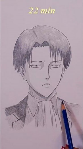 Levi Ackerman Drawing⚡️✍️ | Attack on Titan Fanart | Anime Speed Drawing #shorts