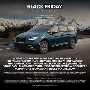 Now Get 0% APR financing for 72 Months on 2024 Chrysler Pacifica...