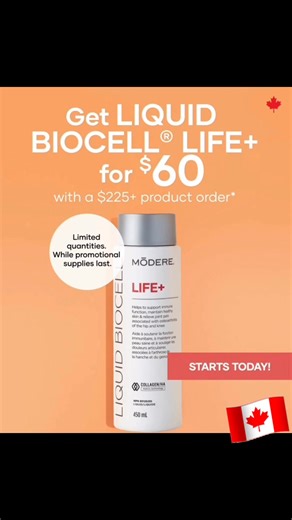 Get Liquid BioCell® Life for $60 with a $225 product order February 13 - 28, 2026 or while supplies last Get Liquid BioCell® Life for $60 with a $225 product #CollagenGlow #WellnessJourney #CanadaDeals #LiquidBioCell | Zakia Ben Ahmouda