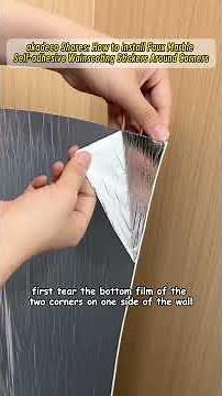 🚀 How to Install Faux Marble Self-Adhesive Wainscoting Stickers Around Corners! 🛠️✨