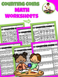 Counting and Recognizing Coins Worksheets 2nd Grade Math Money Word Problems