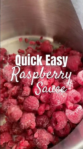Did you know you can make raspberry sauce with just these few ingredients? 🤭 #raspberry #easyrecipe