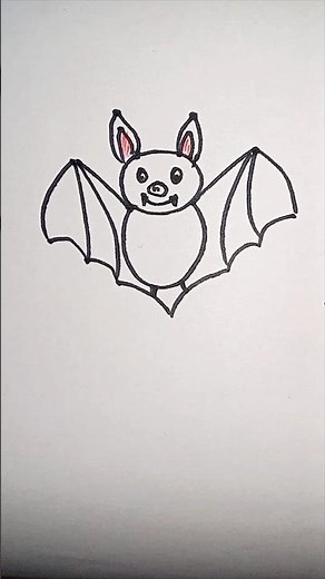 how to draw a Bat #batman #drawing #easydrawing