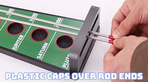 Shoot The Moon Game, Large 17.5 inches,Classic Desktop Games, Solid Wood Board with Metal Ball and Rods, Billiard Style,Retro Balancing Game for Family and Bar (Green)