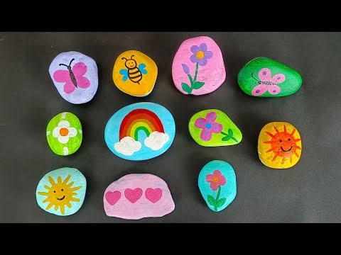 🌈 Cute & Colorful Stone Painting Ideas | Easy Rock Art for Beginners