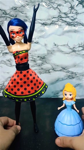 transforming ladybug and cute little princess #ytshorts #miraculousladybug #sophia