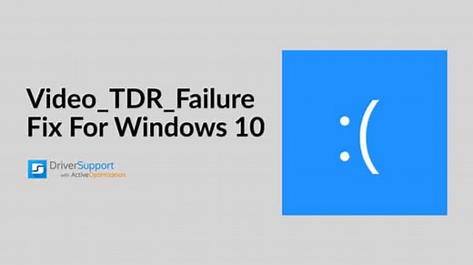 Video_TDR_Failure Fix For Windows 10