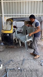 Old plastic chair rickshaw seat restoration - hacks - diy #rickshaw #plasticchair #restoration | Hetal's Art - Creation